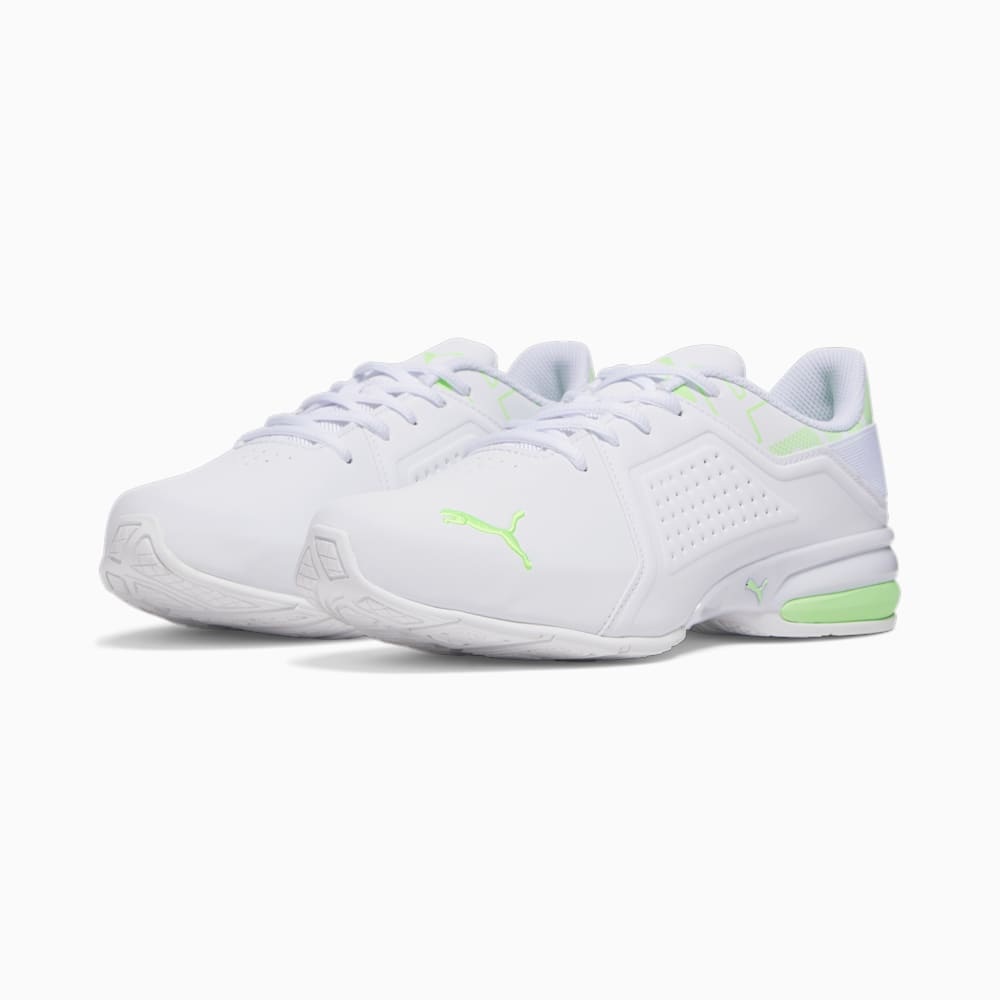 Puma Viz Runner Repeat Wide Running Shoes - White-Speed Green