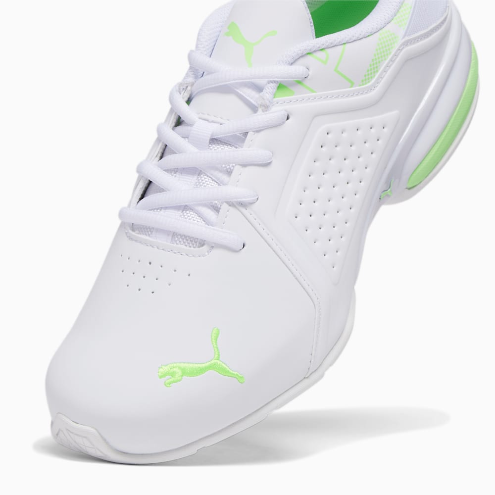 Puma Viz Runner Repeat Wide Running Shoes - White-Speed Green