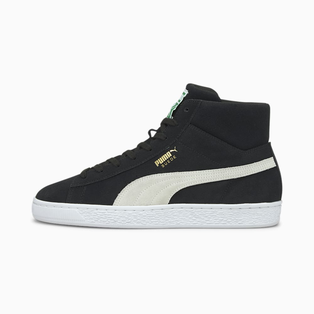 Puma Suede Mid XXI Sneakers - Black-White-Amazon Green