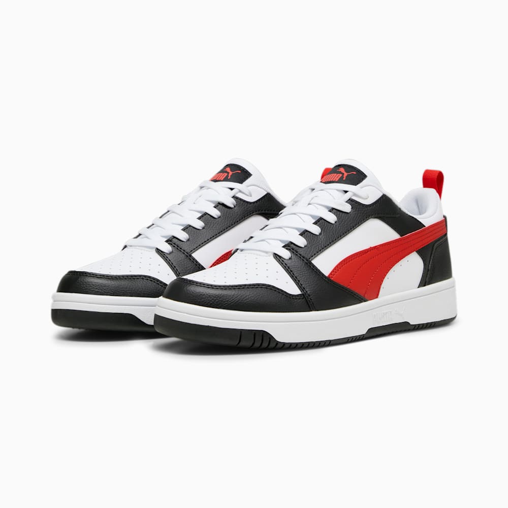 Puma Rebound V6 Low Sneakers - White-For All Time Red-Black