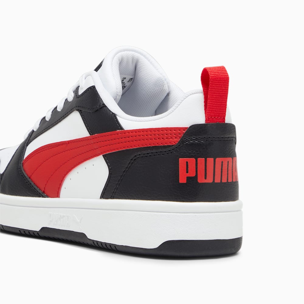 Puma Rebound V6 Low Sneakers - White-For All Time Red-Black