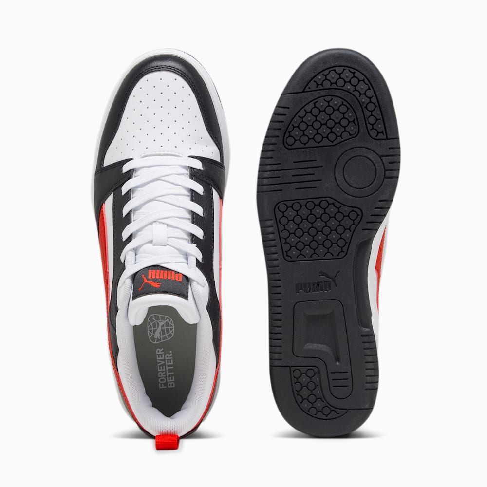 Puma Rebound V6 Low Sneakers - White-For All Time Red-Black