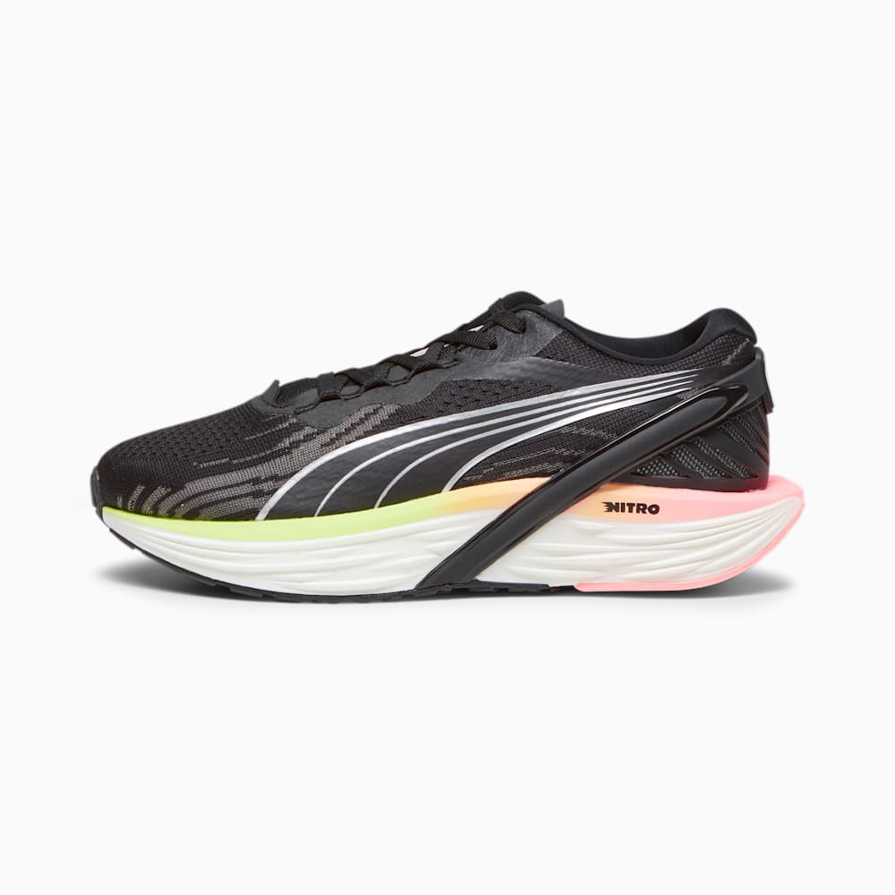 Puma Run XX NITRO™ 2 Running Shoes - Black-Koral Ice-Speed Green-Silver