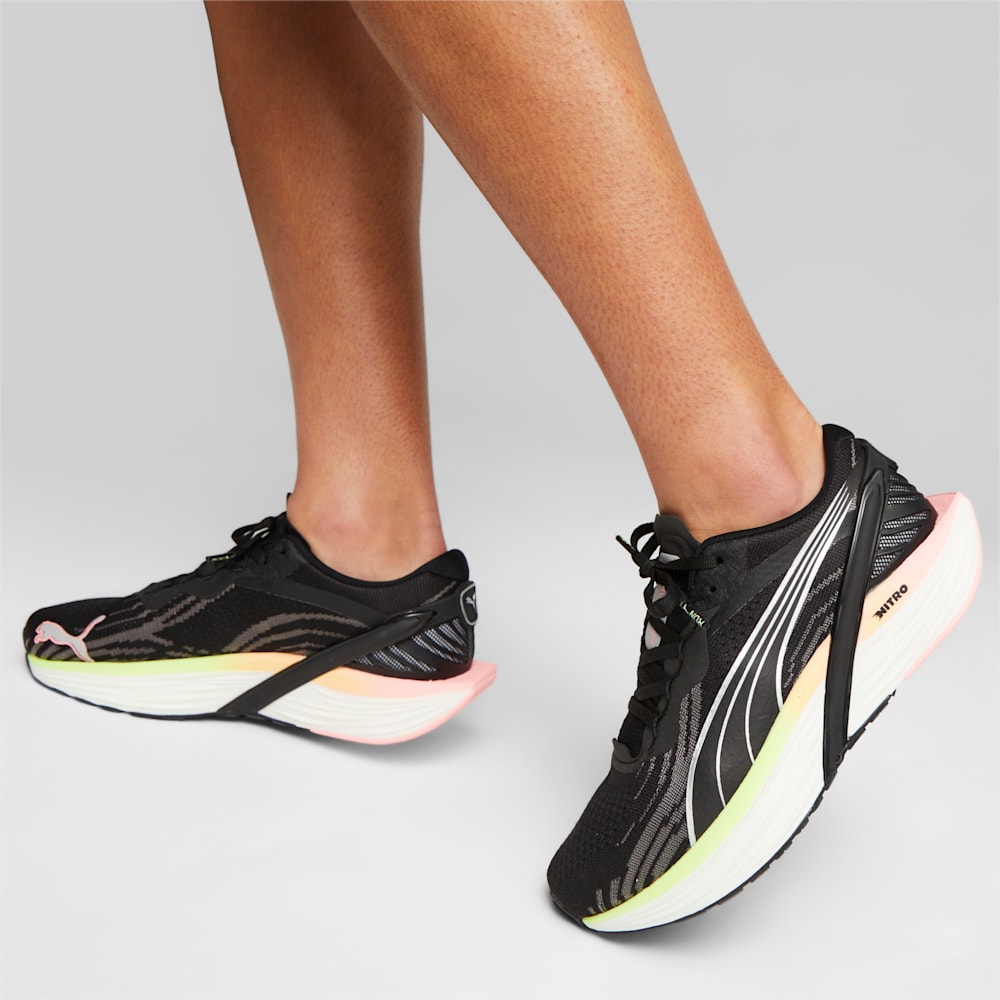 Puma Run XX NITRO™ 2 Running Shoes - Black-Koral Ice-Speed Green-Silver