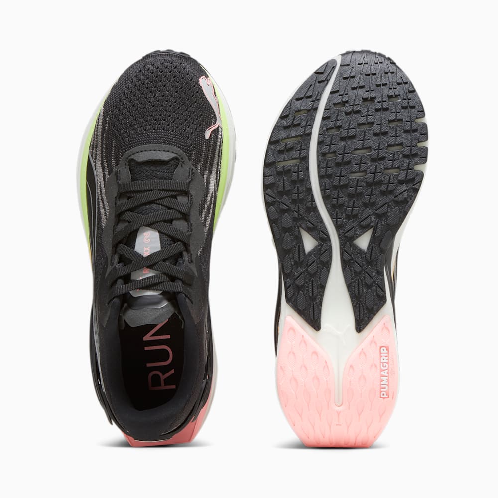 Puma Run XX NITRO™ 2 Running Shoes - Black-Koral Ice-Speed Green-Silver