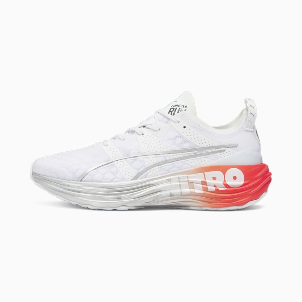 Puma ForeverRun NITRO™ Running Shoes - White-Silver-Cherry Tomato