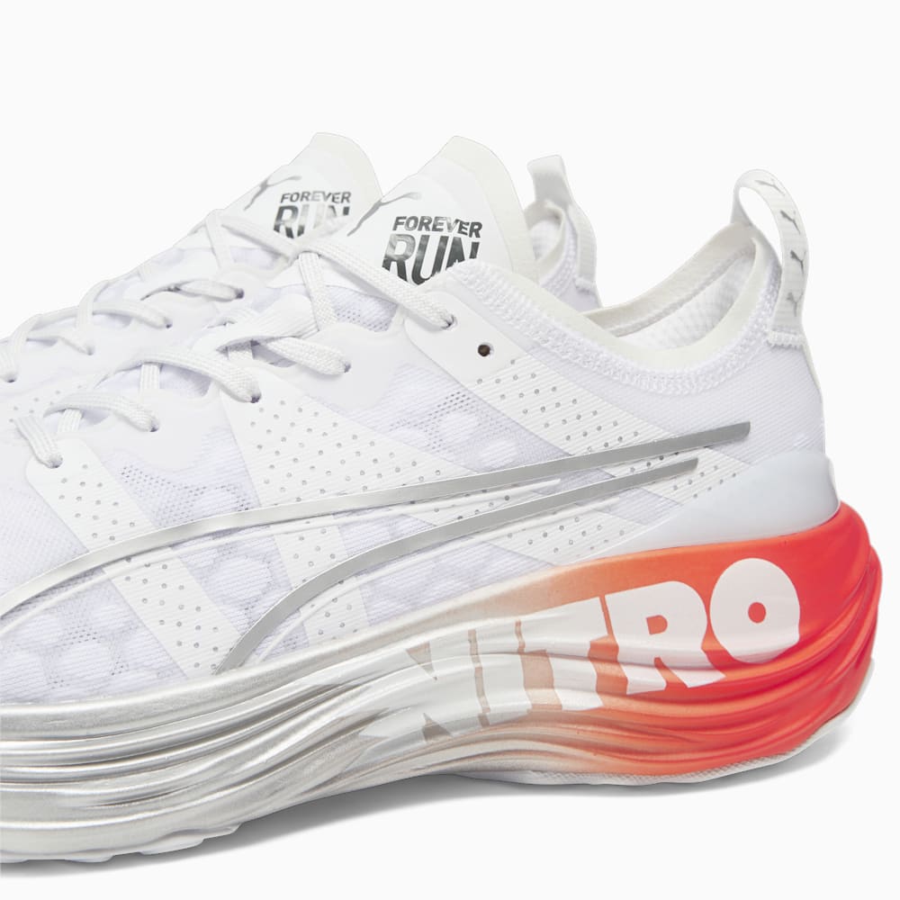 Puma ForeverRun NITRO™ Running Shoes - White-Silver-Cherry Tomato