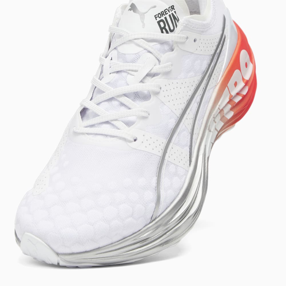 Puma ForeverRun NITRO™ Running Shoes - White-Silver-Cherry Tomato