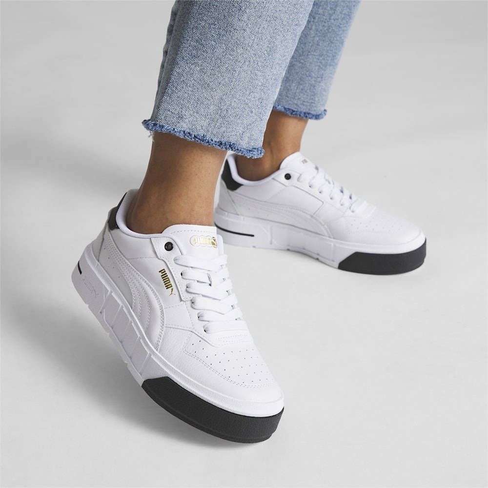 Puma Cali Court Leather Sneakers - White-Black