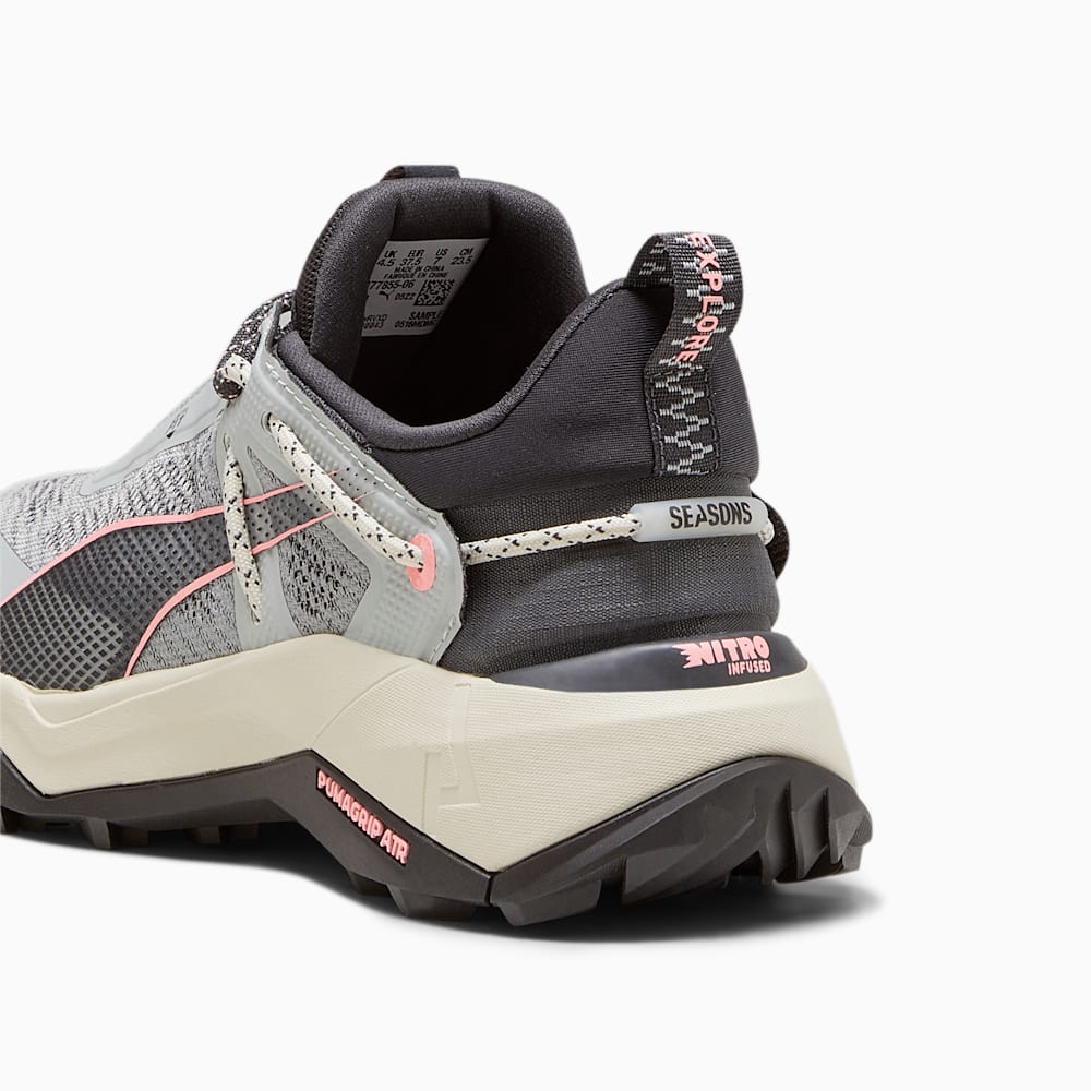 Puma SEASONS Explore NITRO™ Hiking Shoes - Ash Gray-Alpine Snow-Koral Ice