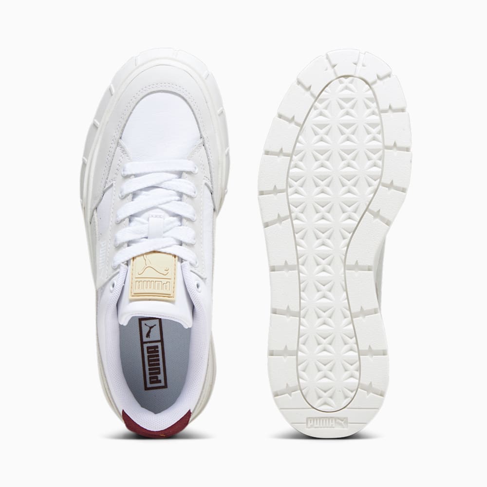 Puma Mayze Stack Luxe Sneakers - White-Warm White-Dark Jasper