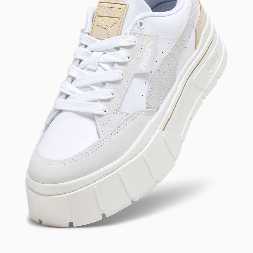 Puma Mayze Stack Luxe Sneakers - White-Warm White-Dark Jasper