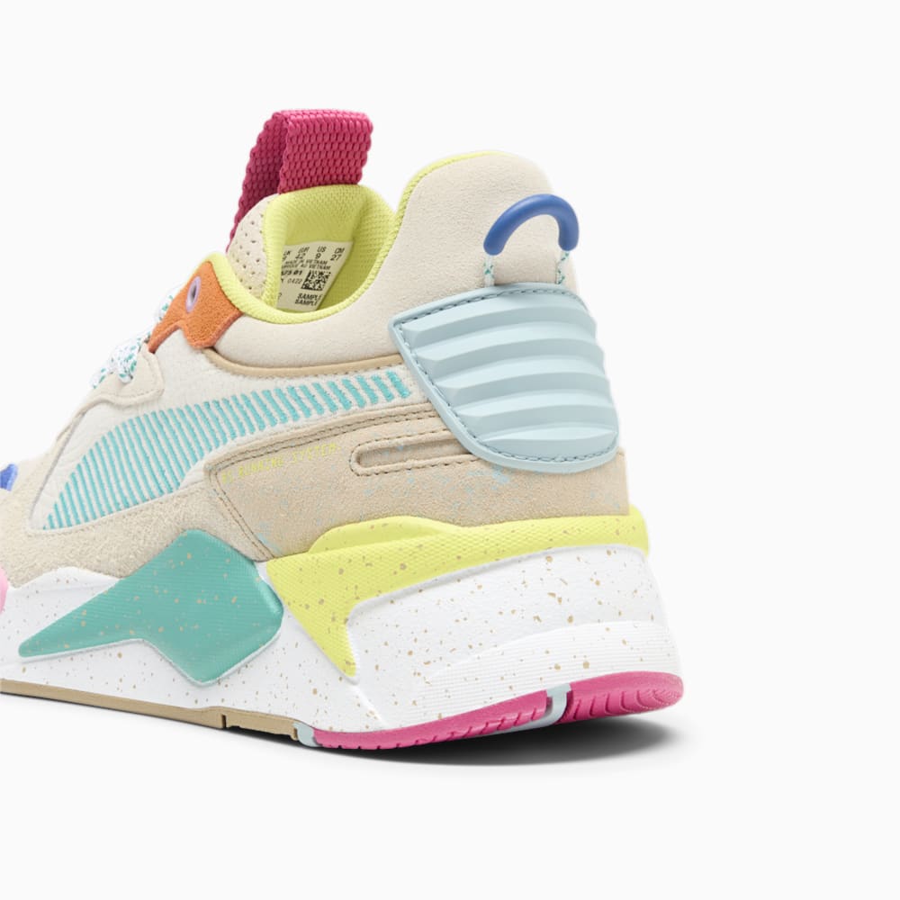 Puma RS-X Suede Multi Sneakers - Alpine Snow-Prairie Tan-Rickie Orange