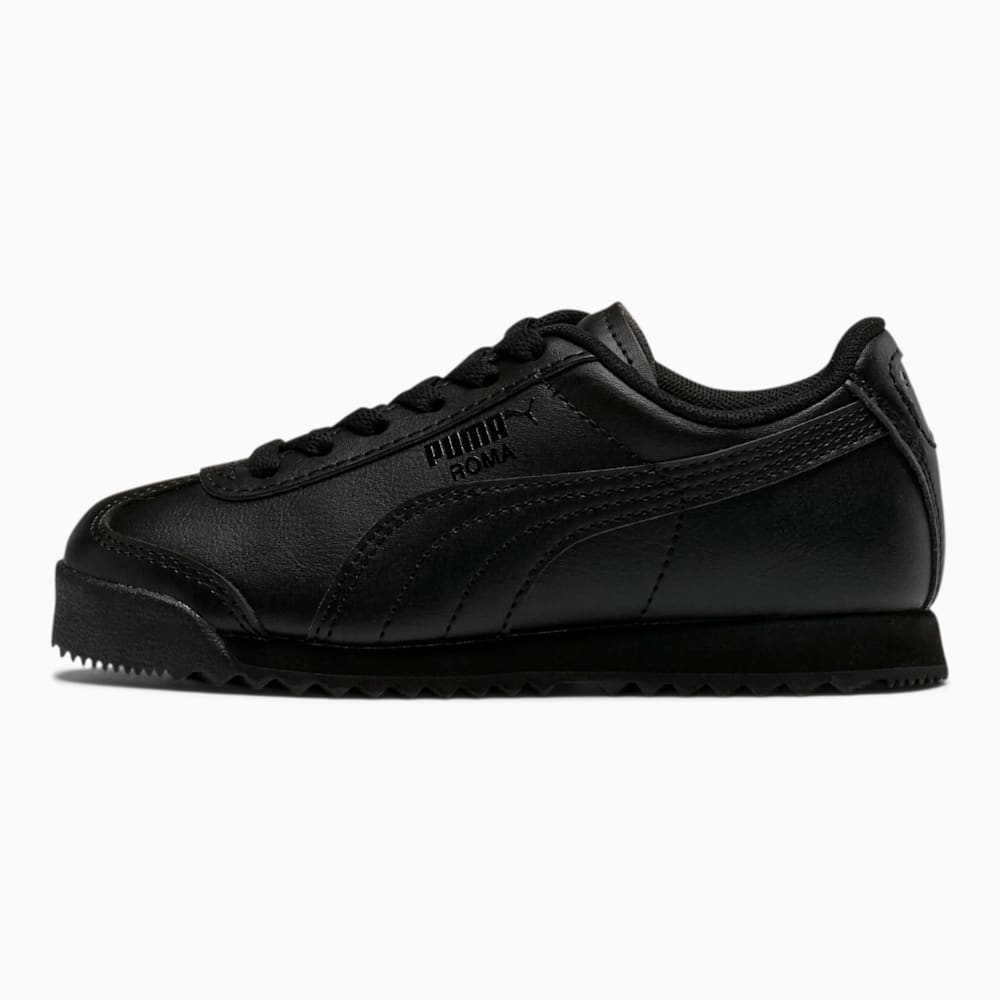 Puma Roma Basic Little Kids Shoes - Black-Black