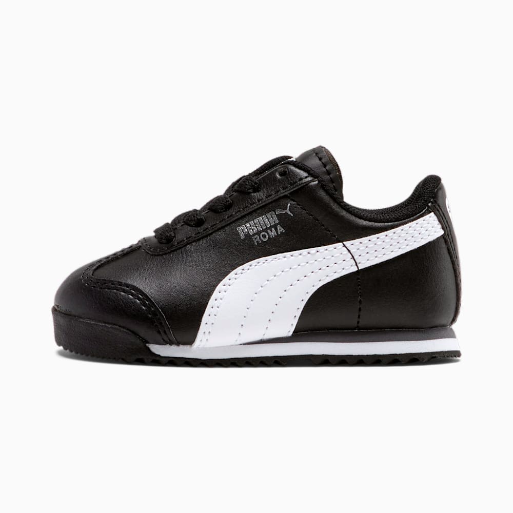 Puma Roma Basic Toddler Shoes - black-white-silver