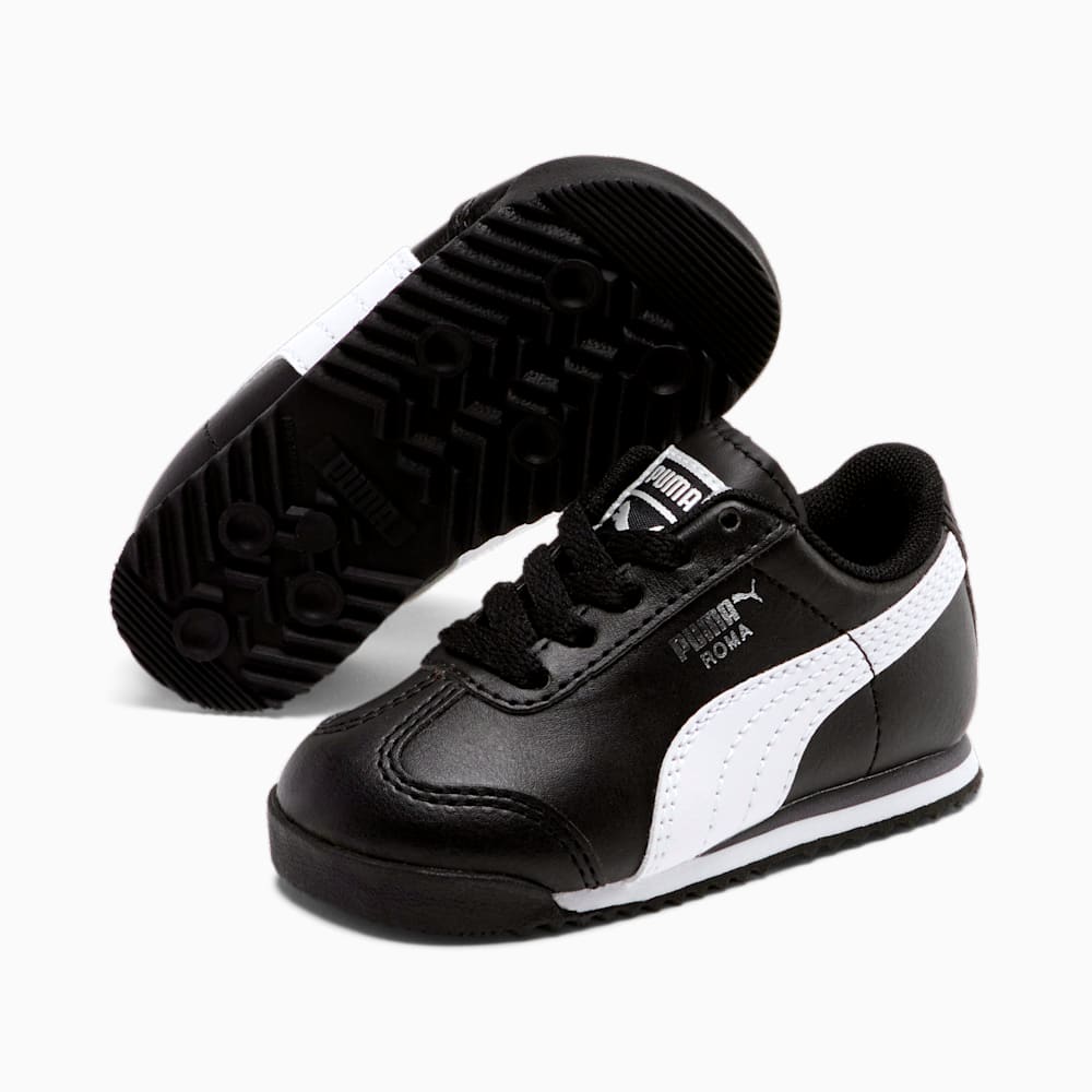 Puma Roma Basic Toddler Shoes - black-white-silver