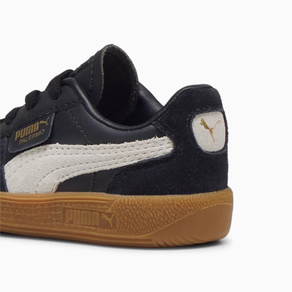 Puma Palermo Leather Toddlers' Sneakers - Black-Feather Gray-Gum