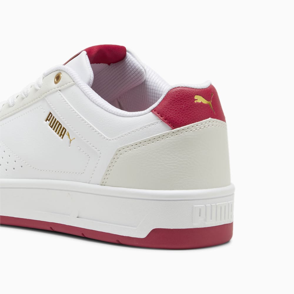 Puma Court Classic Sneakers - White-Vapor Gray-Club Red