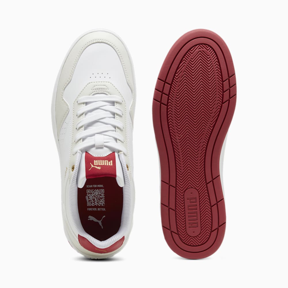 Puma Court Classic Sneakers - White-Vapor Gray-Club Red