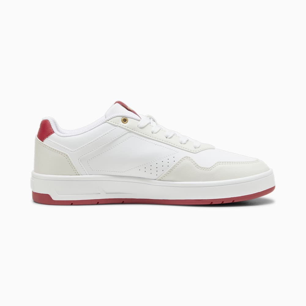 Puma Court Classic Sneakers - White-Vapor Gray-Club Red