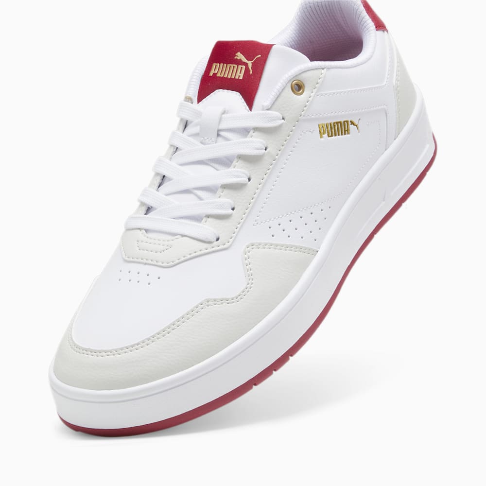 Puma Court Classic Sneakers - White-Vapor Gray-Club Red