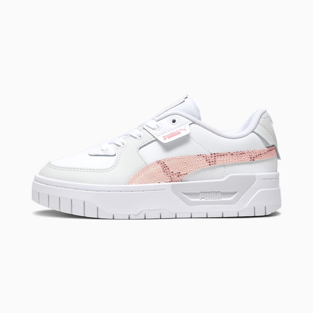 Puma Cali Dream Animal Print Big Kids Shoes - White-Future Pink