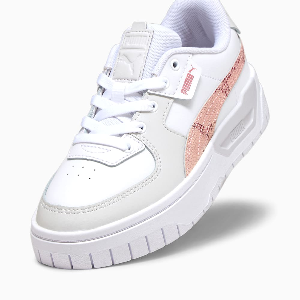 Puma Cali Dream Animal Print Big Kids Shoes - White-Future Pink