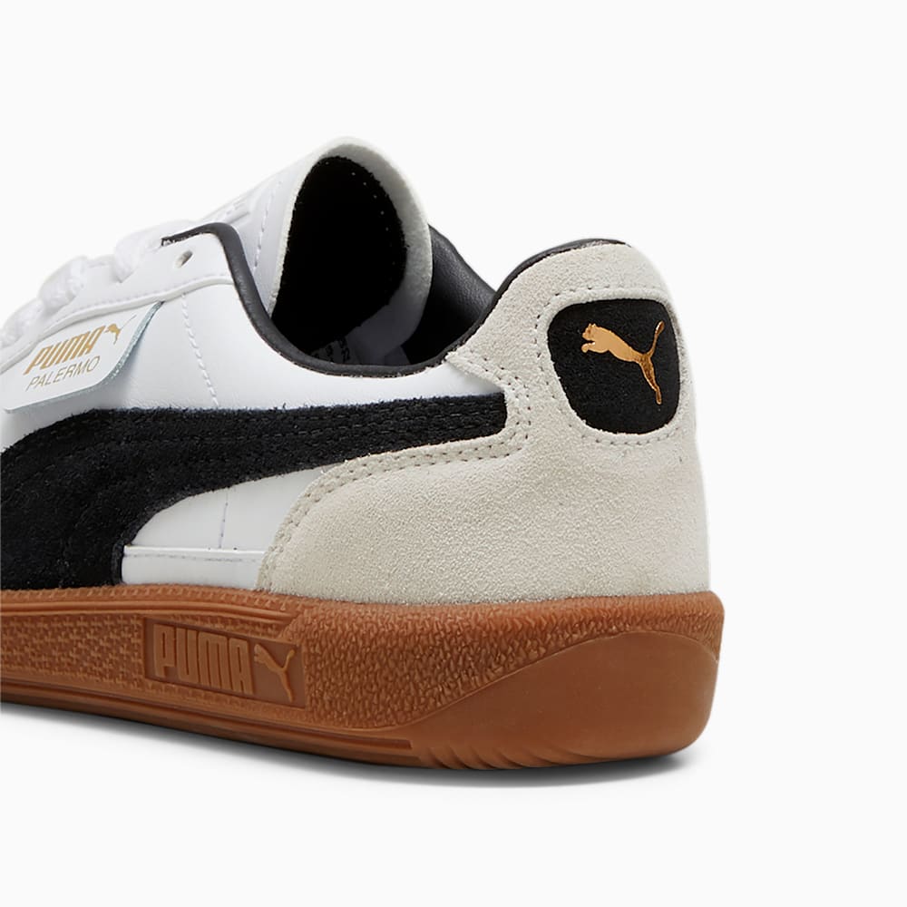 Puma Palermo Leather Big Kids Sneakers - White-Vapor Gray-Gum