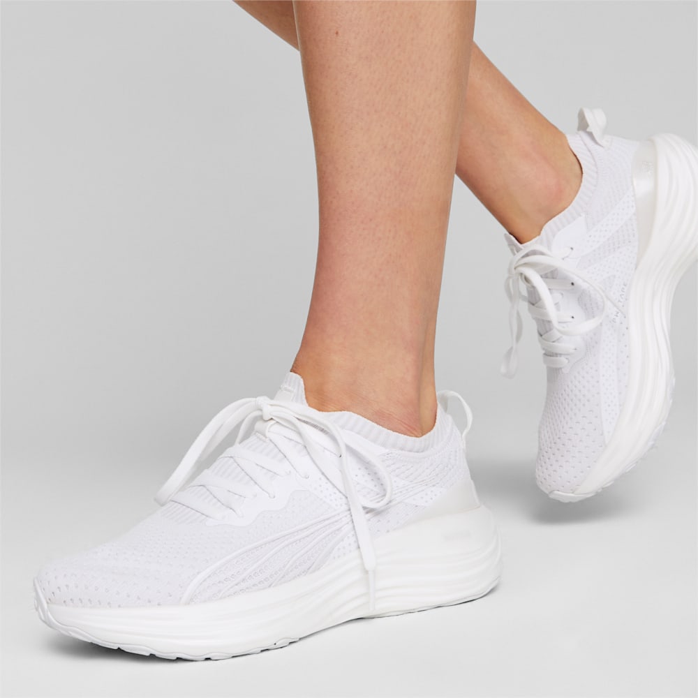 Puma ForeverRun NITRO™ Knit Running Shoes - White-Feather Gray