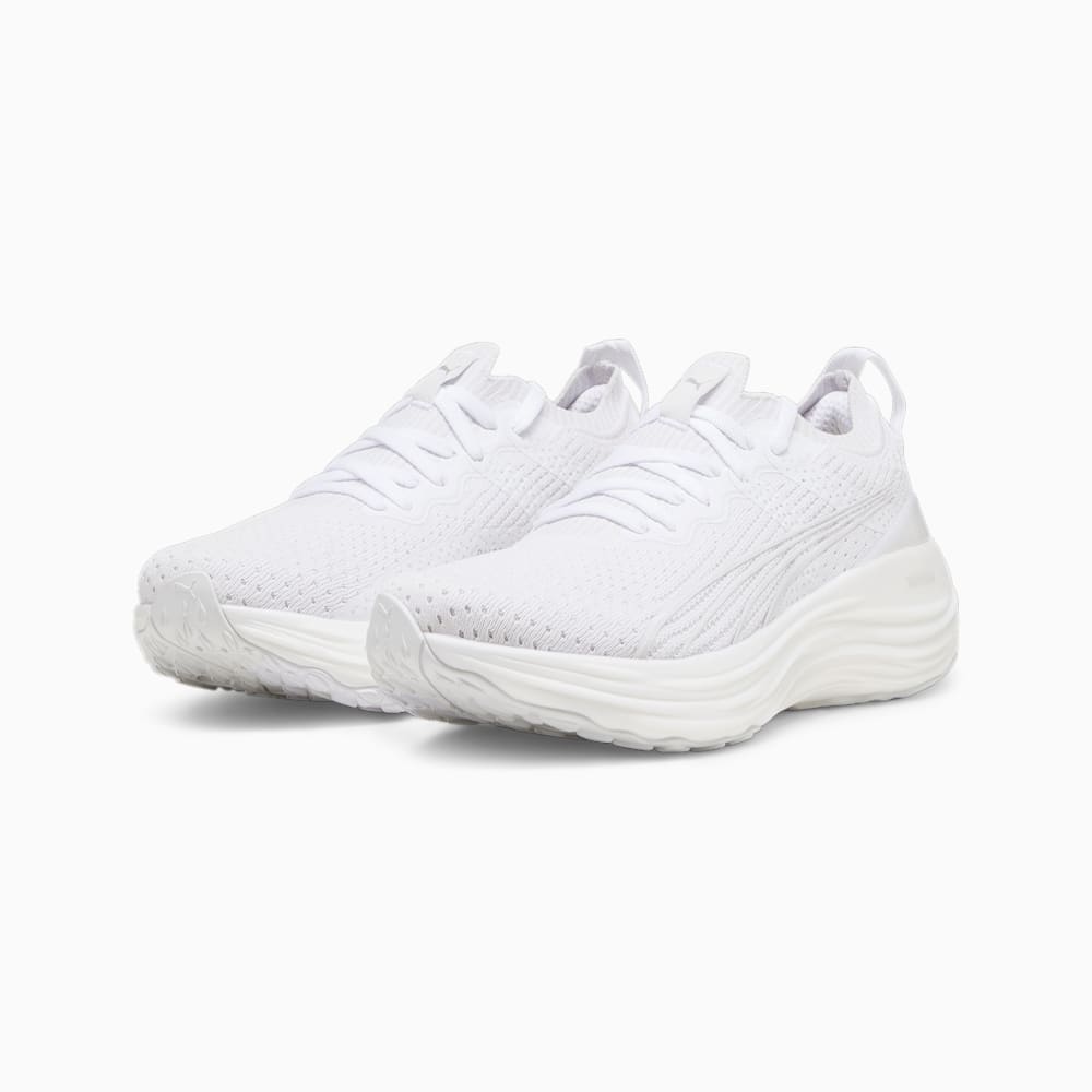 Puma ForeverRun NITRO™ Knit Running Shoes - White-Feather Gray