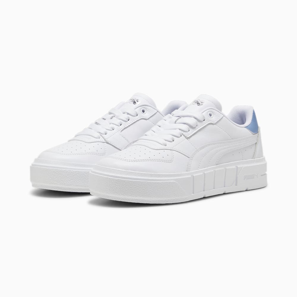 Puma Cali Court Leather Sneakers - White-Zen Blue