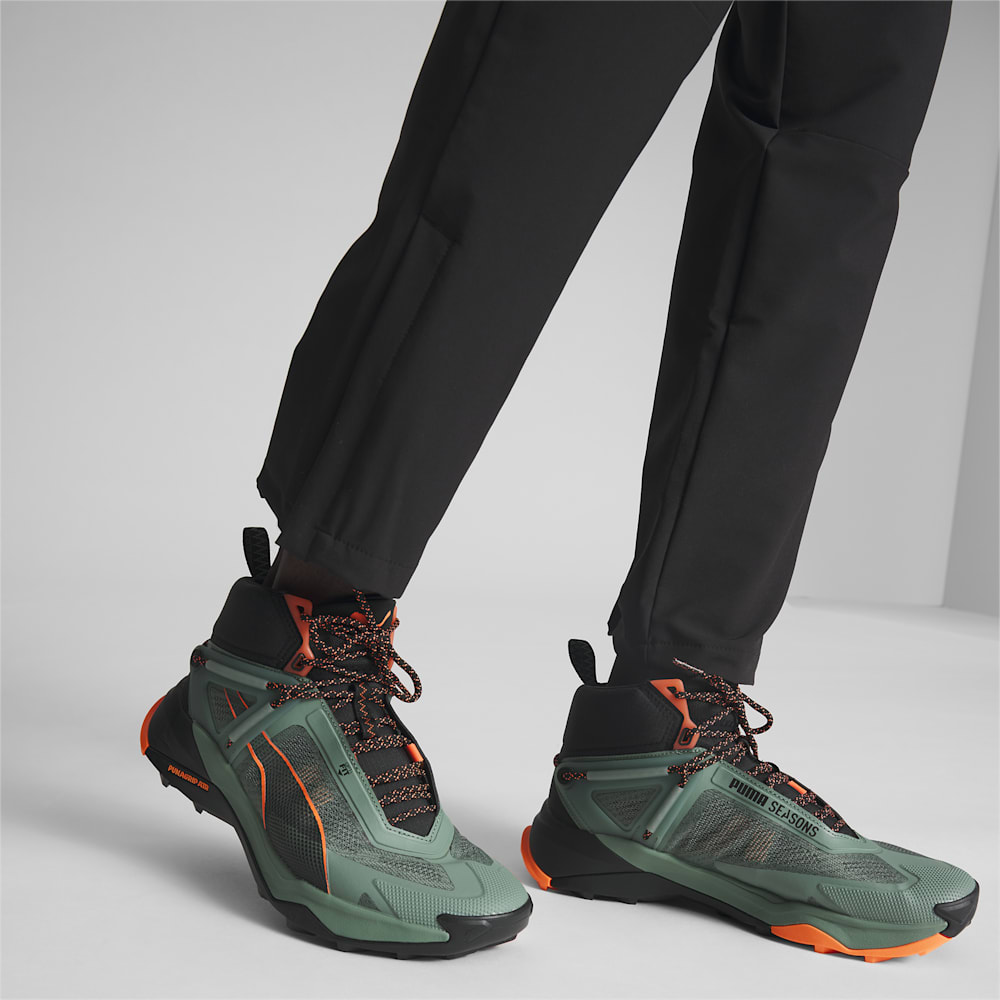 Puma SEASONS Explore NITRO™ Mid Hiking Shoes - Eucalyptus-Black-Neon Sun