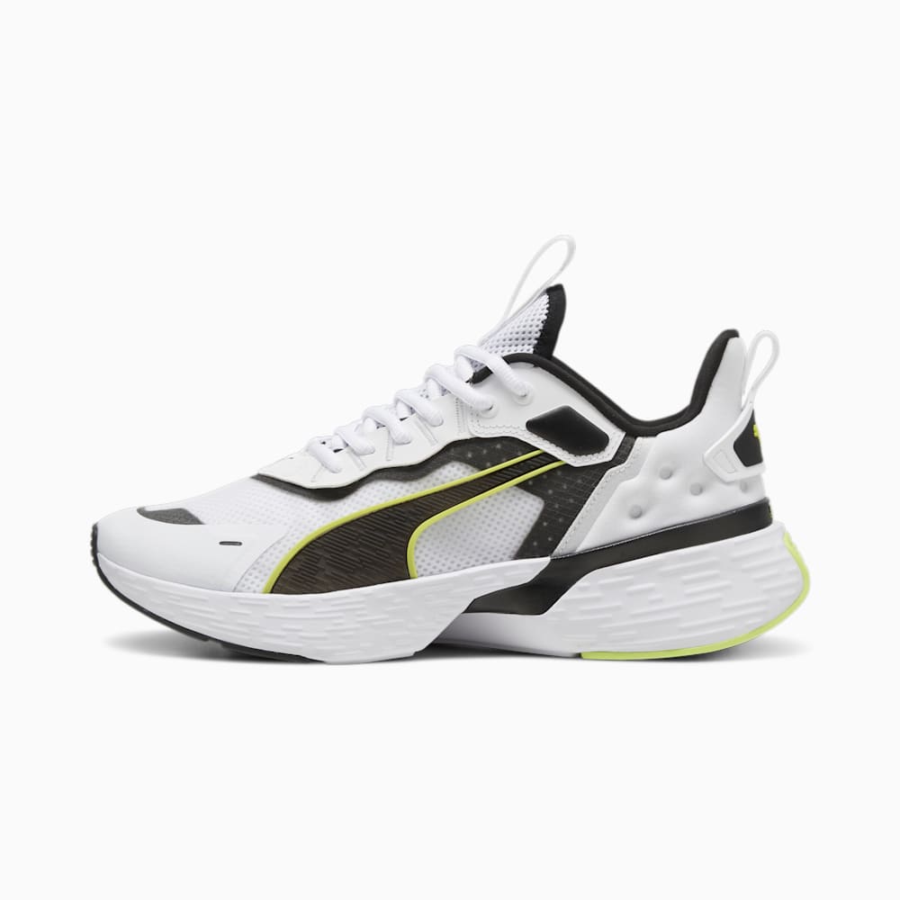 Puma Softride Sway Running Shoe - White-Black-Lime Pow