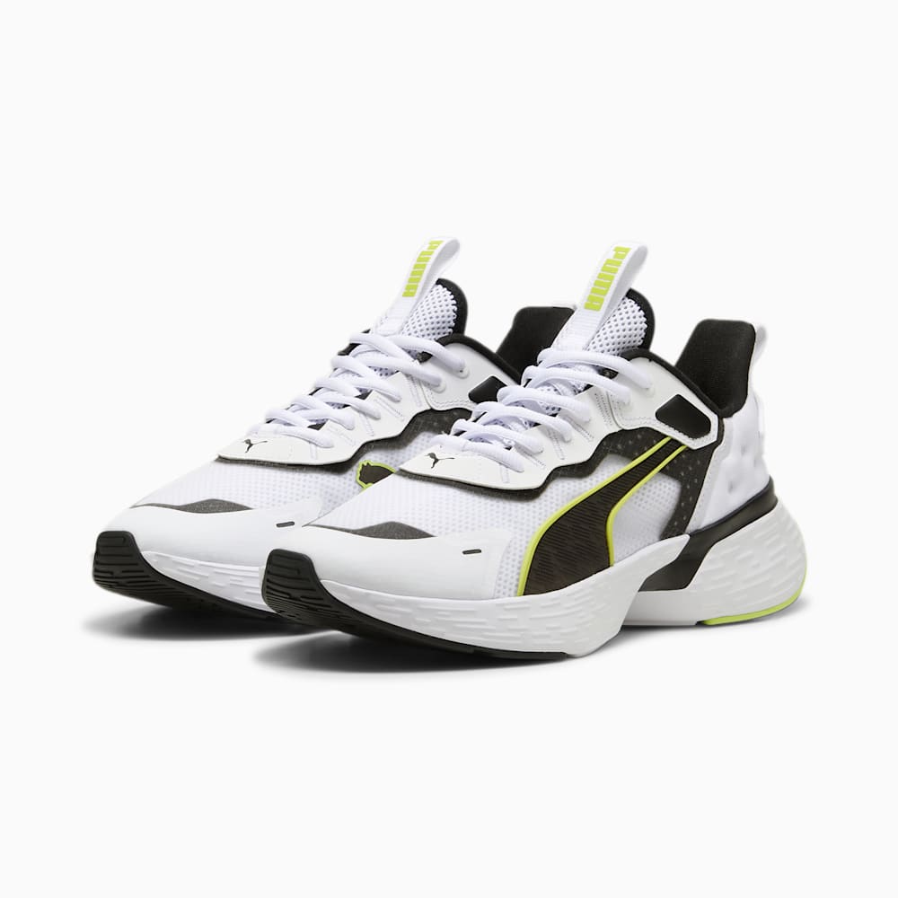 Puma Softride Sway Running Shoe - White-Black-Lime Pow