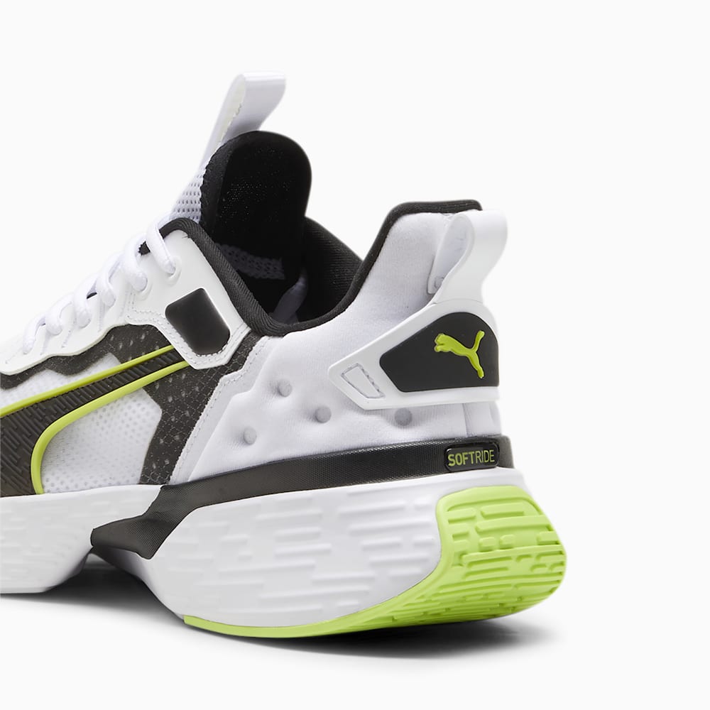 Puma Softride Sway Running Shoe - White-Black-Lime Pow