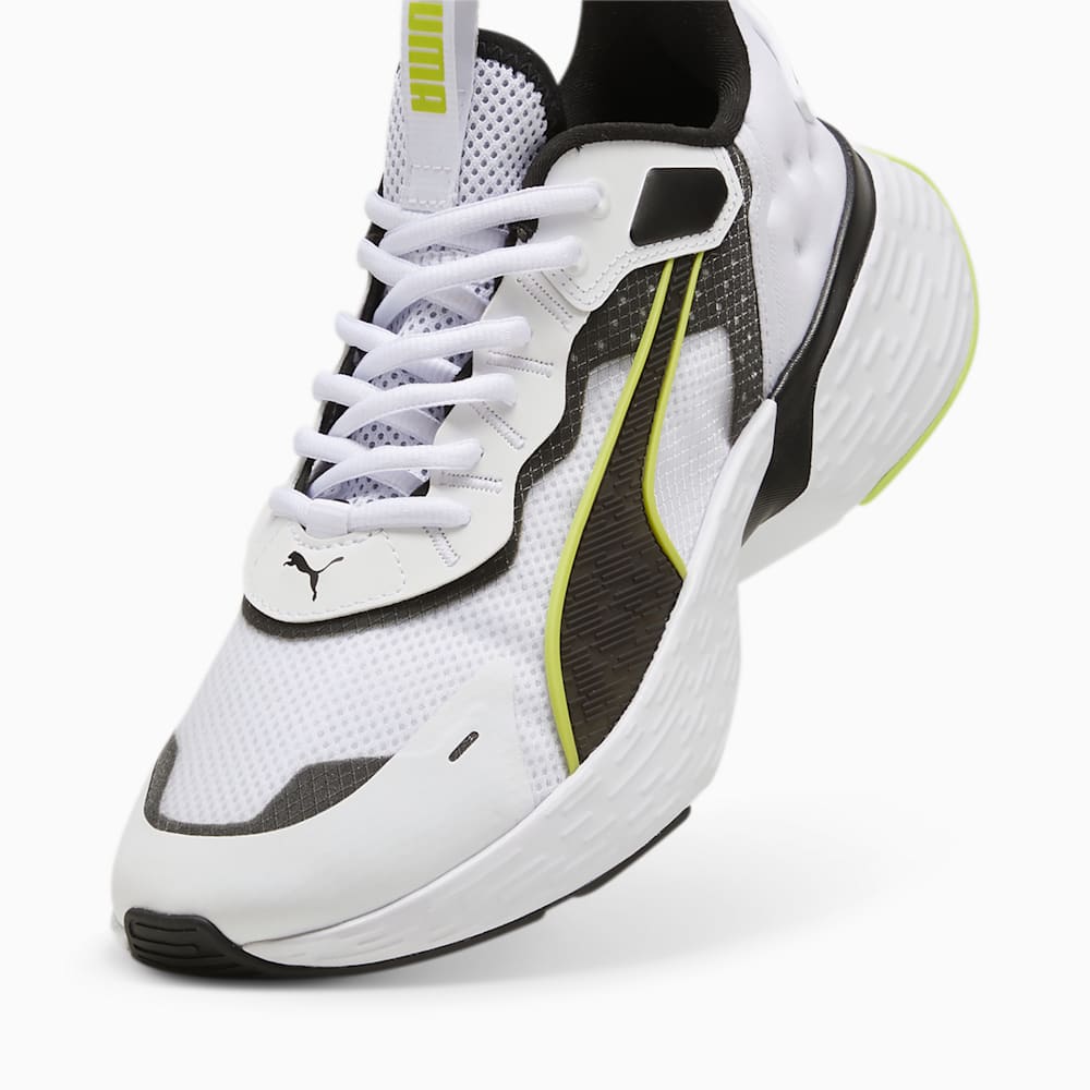 Puma Softride Sway Running Shoe - White-Black-Lime Pow