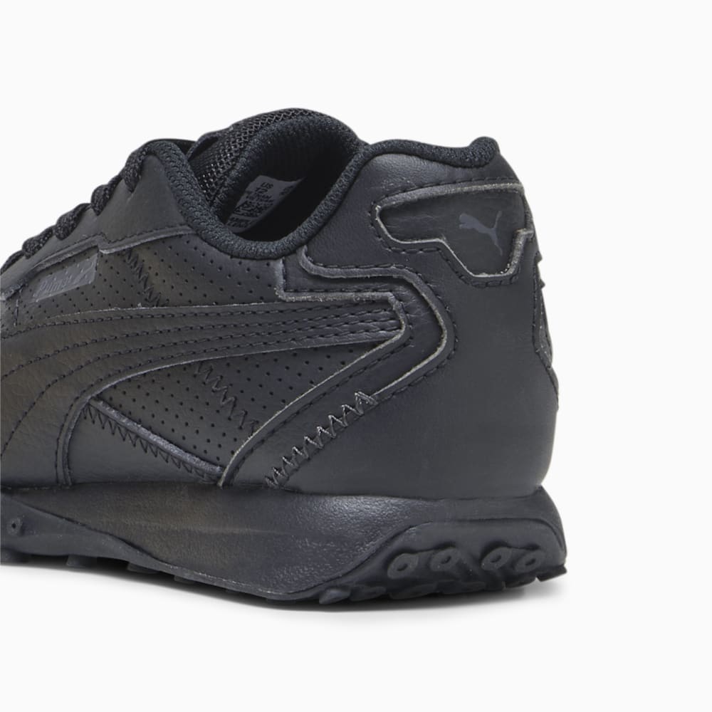 Puma Blktop Rider Leather Little Kids Sneakers - Black-Shadow Gray