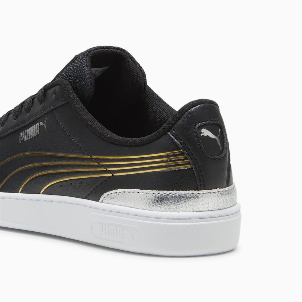 Puma Vikky v3 Metallic Shine Sneakers - Black-Gold-White