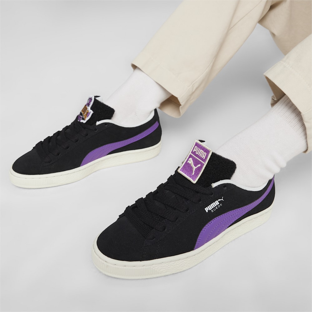 Puma For the Fanbase Suede Patch Sneakers - Black-Ultraviolet