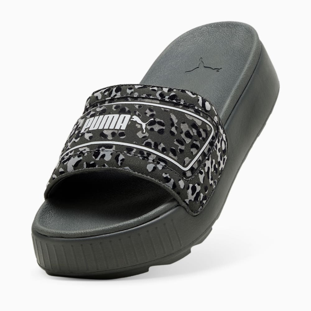 Puma Karmen Drama Slides - Mineral Gray-Stormy Slate-Black