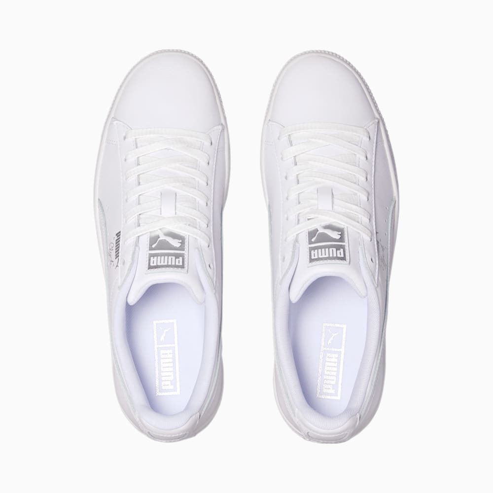 Puma Clyde Core Foil Sneakers - White-Silver