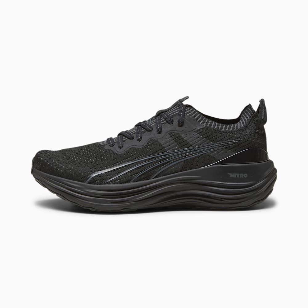 Puma ForeverRun NITRO™ Knit Running Shoes - Black-Shadow Gray