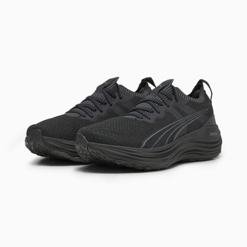 Puma ForeverRun NITRO™ Knit Running Shoes - Black-Shadow Gray