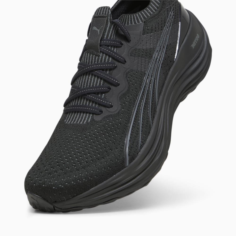 Puma ForeverRun NITRO™ Knit Running Shoes - Black-Shadow Gray