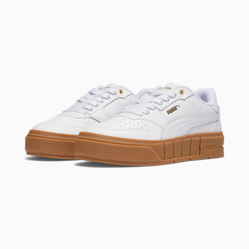 Puma Cali Court Leather Sneakers - White-White-Gold