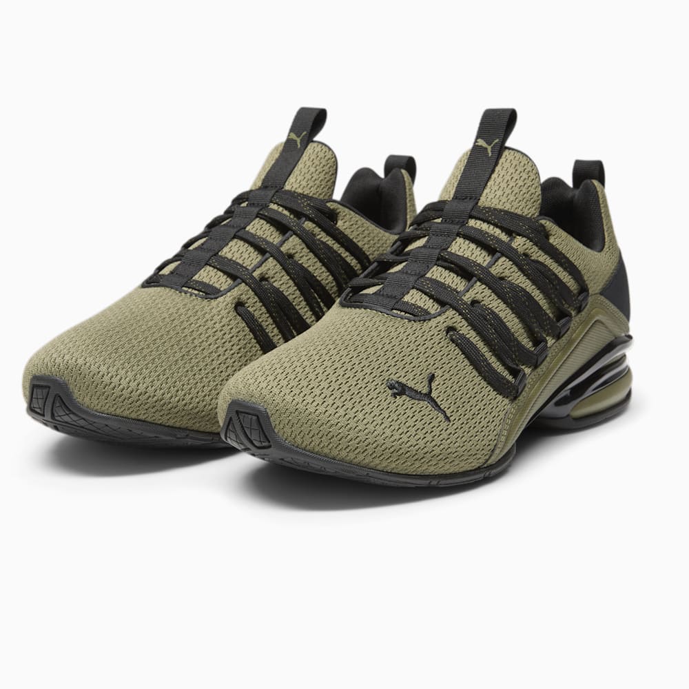 Puma Axelion Refresh Wide Running Shoes - Dark Green Moss-Black