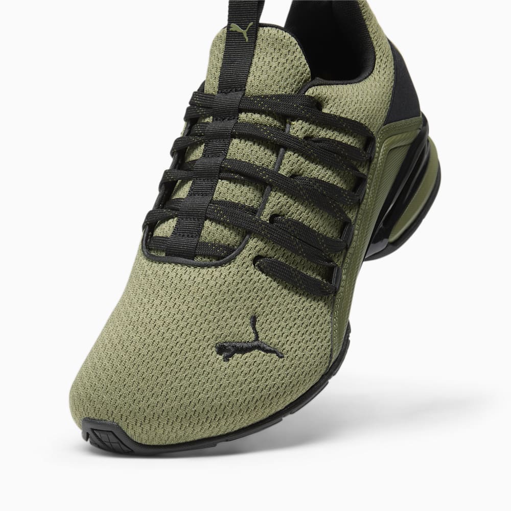 Puma Axelion Refresh Wide Running Shoes - Dark Green Moss-Black