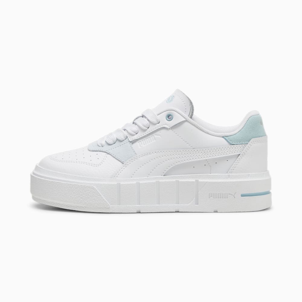 Puma Cali Court Match Big Kids Sneakers - White-Turquoise Surf