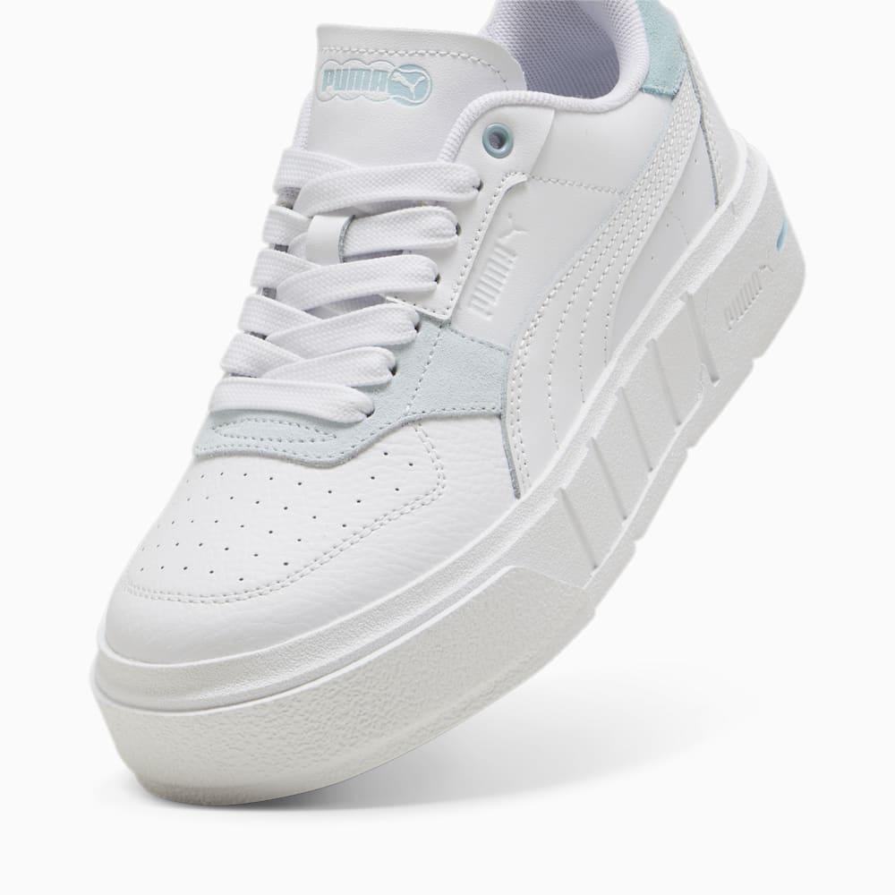 Puma Cali Court Match Big Kids Sneakers - White-Turquoise Surf