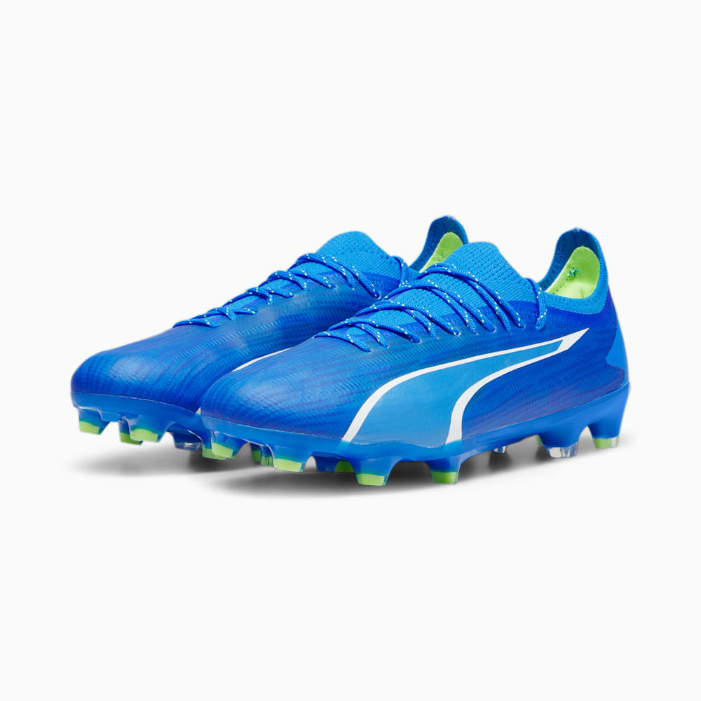 Puma ULTRA ULTIMATE FG/AG Soccer Cleats - Ultra Blue-White-Pro Green